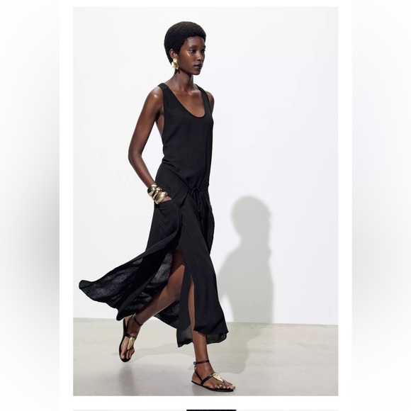 Zara Black Asymmetrical Dress - Picture 2 of 14